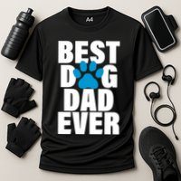 Best Dog Dad Ever Paw Cooling Performance Crew T-Shirt