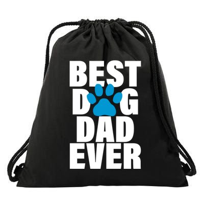 Best Dog Dad Ever Paw Drawstring Bag