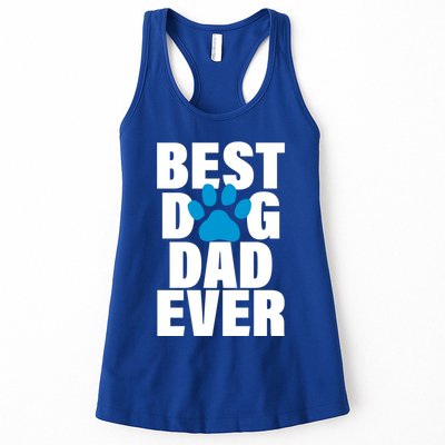 Best Dog Dad Ever Paw Womens Tank Top