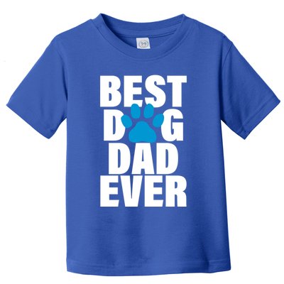 Best Dog Dad Ever Paw Toddler T-Shirt