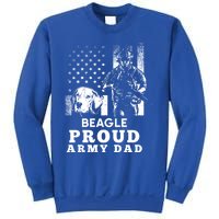 Beagle Dog Proud Army Dad American Flag Patriotic Vintage Cool Gift Sweatshirt