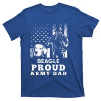 Beagle Dog Proud Army Dad American Flag Patriotic Vintage Cool Gift T-Shirt