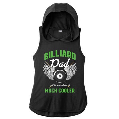 Billiard Dad Player Billiards Pool Snooker Father Cue Sports Gift Ladies PosiCharge Tri-Blend Wicking Draft Hoodie Tank