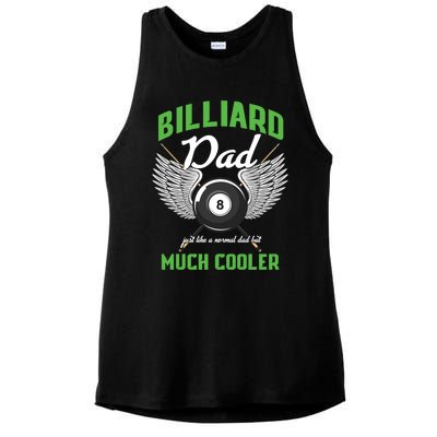 Billiard Dad Player Billiards Pool Snooker Father Cue Sports Gift Ladies PosiCharge Tri-Blend Wicking Tank