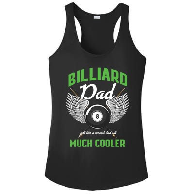 Billiard Dad Player Billiards Pool Snooker Father Cue Sports Gift Ladies PosiCharge Competitor Racerback Tank