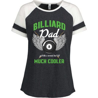 Billiard Dad Player Billiards Pool Snooker Father Cue Sports Gift Enza Ladies Jersey Colorblock Tee