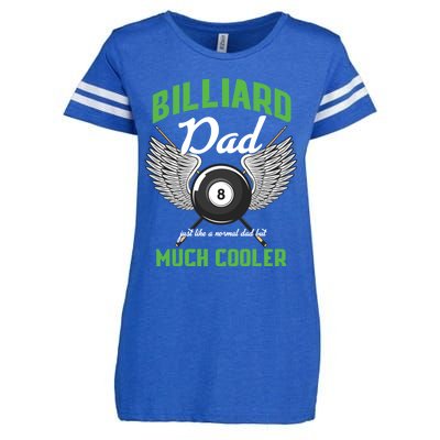 Billiard Dad Player Billiards Pool Snooker Father Cue Sports Gift Enza Ladies Jersey Football T-Shirt