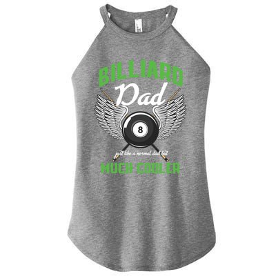 Billiard Dad Player Billiards Pool Snooker Father Cue Sports Gift Women's Perfect Tri Rocker Tank