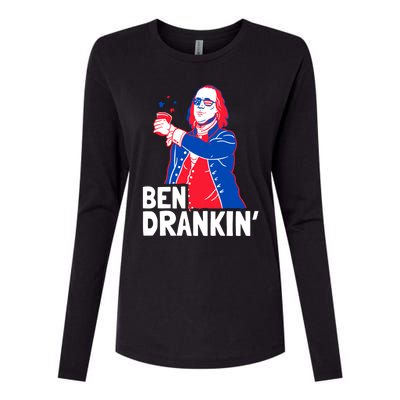 Ben Drankin Patriotic Independence Day 4th Of July Party Gift Womens Cotton Relaxed Long Sleeve T-Shirt