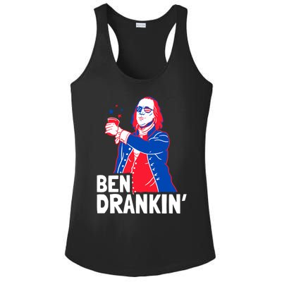 Ben Drankin Patriotic Independence Day 4th Of July Party Gift Ladies PosiCharge Competitor Racerback Tank