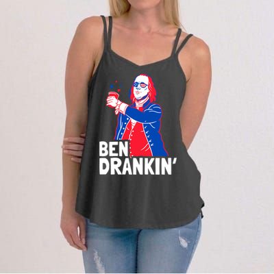 Ben Drankin Patriotic Independence Day 4th Of July Party Gift Women's Strappy Tank