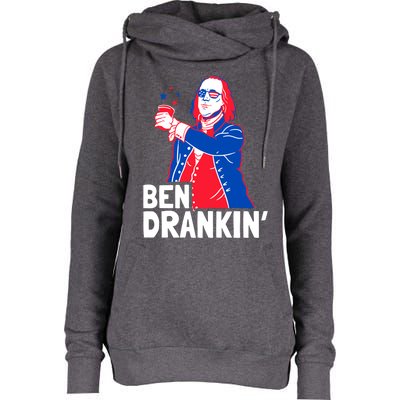 Ben Drankin Patriotic Independence Day 4th Of July Party Gift Womens Funnel Neck Pullover Hood