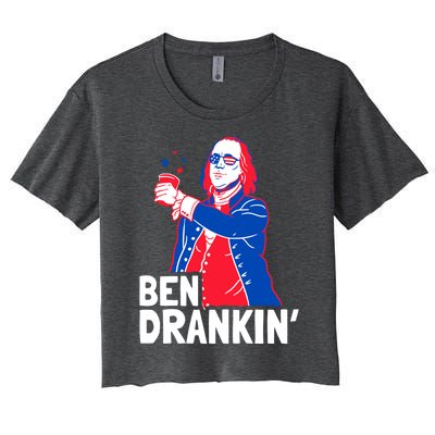 Ben Drankin Patriotic Independence Day 4th Of July Party Gift Women's Crop Top Tee