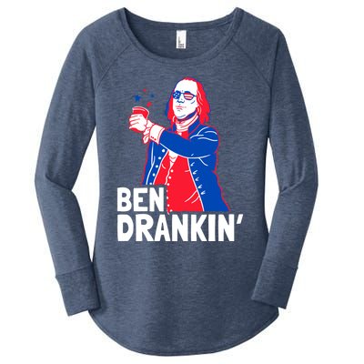 Ben Drankin Patriotic Independence Day 4th Of July Party Gift Women's Perfect Tri Tunic Long Sleeve Shirt