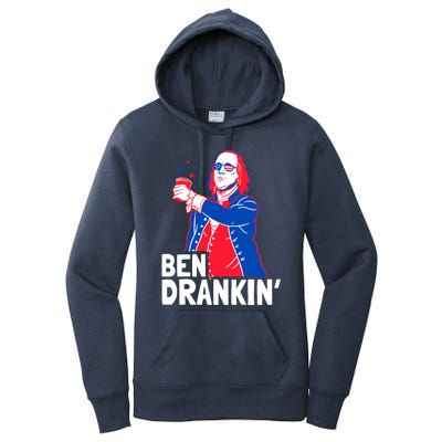 Ben Drankin Patriotic Independence Day 4th Of July Party Gift Women's Pullover Hoodie