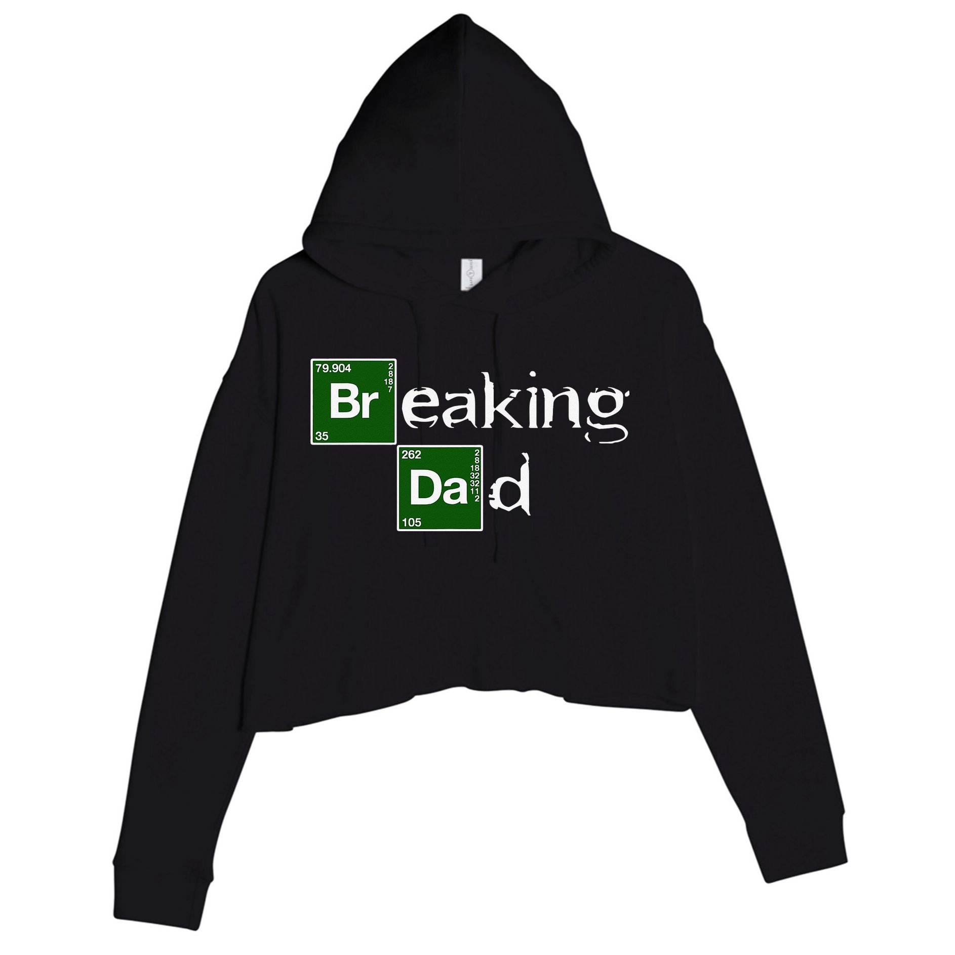 Breaking Dad Papa Funny Father's Day Dad Gift Christmas Crop Fleece Hoodie