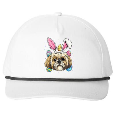 Bunny Dog Pet Owner Breeder Shih Tzu Easter Snapback Five-Panel Rope Hat