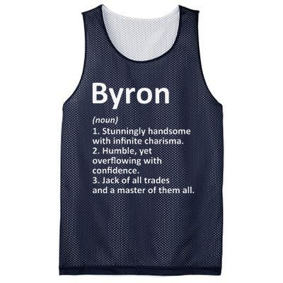 BYRON Definition Personalized Name Funny Birthday Gift Idea Mesh Reversible Basketball Jersey Tank