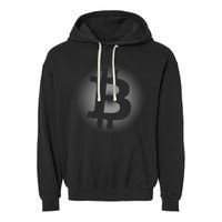 Bitcoin Dot Pattern Garment-Dyed Fleece Hoodie