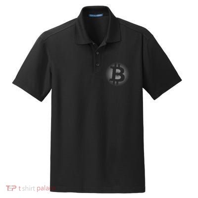 Bitcoin Dot Pattern Dry Zone Grid Polo