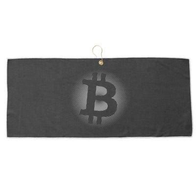Bitcoin Dot Pattern Large Microfiber Waffle Golf Towel