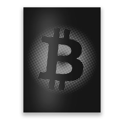 Bitcoin Dot Pattern Poster