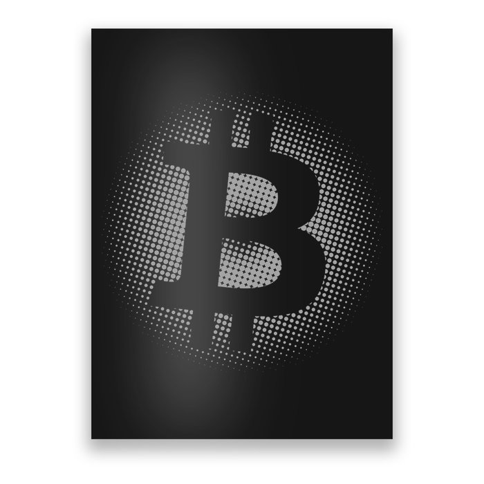 Bitcoin Dot Pattern Poster
