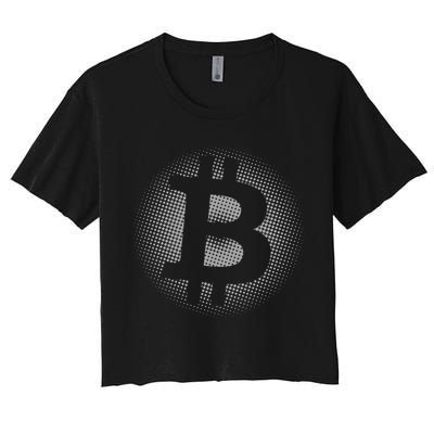 Bitcoin Dot Pattern Crop Top