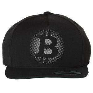 Bitcoin Dot Pattern Wool Snapback Cap