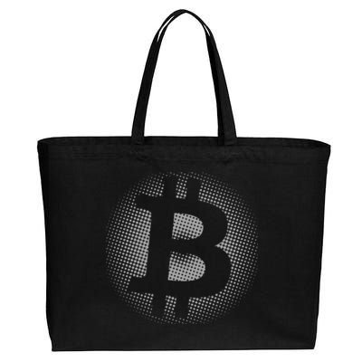 Bitcoin Dot Pattern Cotton Canvas Jumbo Tote