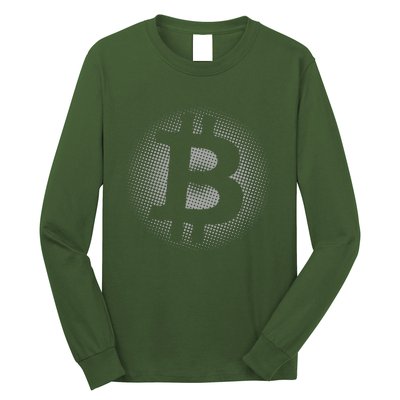 Bitcoin Dot Pattern Long Sleeve Shirt