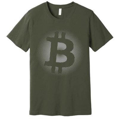 Bitcoin Dot Pattern Premium T-Shirt