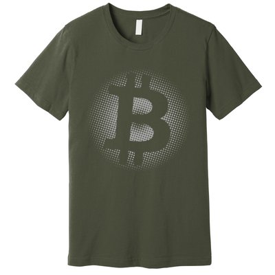 Bitcoin Dot Pattern Premium T-Shirt