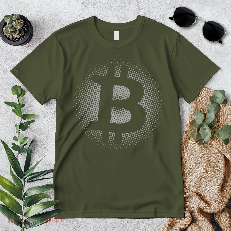 Bitcoin Dot Pattern Premium T-Shirt