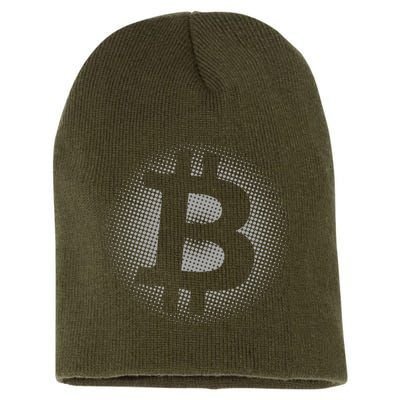 Bitcoin Dot Pattern Short Acrylic Beanie