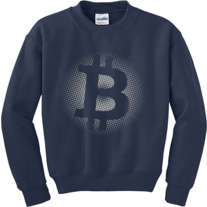 Bitcoin Dot Pattern Kids Sweatshirt