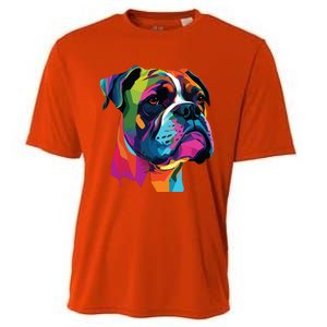 Boxer Dog Pop Art Design Cute Boxer Dog Lovers Cooling Performance Crew T-Shirt