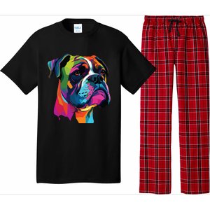 Boxer Dog Pop Art Design Cute Boxer Dog Lovers Pajama Set