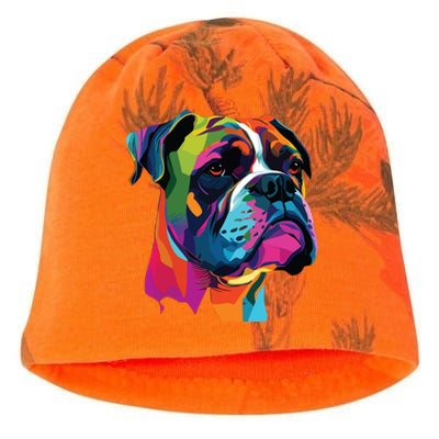 Boxer Dog Pop Art Design Cute Boxer Dog Lovers Kati - Camo Knit Beanie