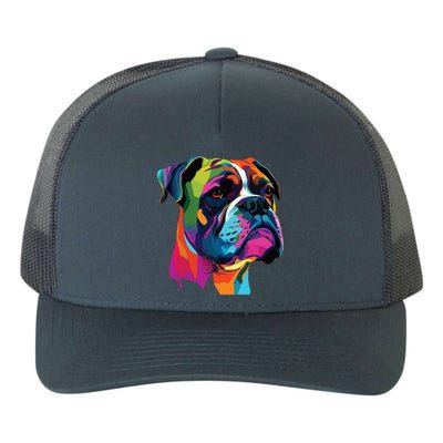 Boxer Dog Pop Art Design Cute Boxer Dog Lovers Yupoong Adult 5-Panel Trucker Hat