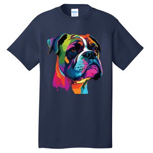 Boxer Dog Pop Art Design Cute Boxer Dog Lovers Tall T-Shirt