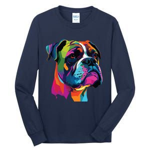 Boxer Dog Pop Art Design Cute Boxer Dog Lovers Tall Long Sleeve T-Shirt