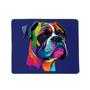 Boxer Dog Pop Art Design Cute Boxer Dog Lovers Mousepad