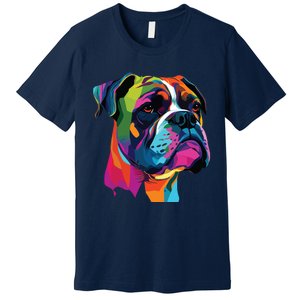 Boxer Dog Pop Art Design Cute Boxer Dog Lovers Premium T-Shirt