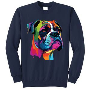 Boxer Dog Pop Art Design Cute Boxer Dog Lovers Tall Sweatshirt