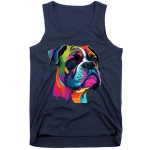 Boxer Dog Pop Art Design Cute Boxer Dog Lovers Tank Top