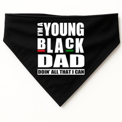 Black Dad Parent Black Fathers African American Dads Cute Gift USA-Made Doggie Bandana
