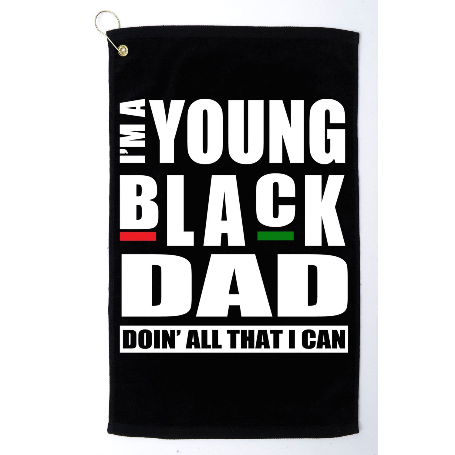 Black Dad Parent Black Fathers African American Dads Cute Gift Golf Towel