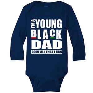 Black Dad Parent Black Fathers African American Dads Cute Gift Baby Long Sleeve Bodysuit