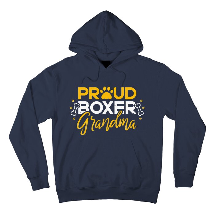 Boxer Dog Proud Grandma Granddog Boxer Breed Lovers Hoodie